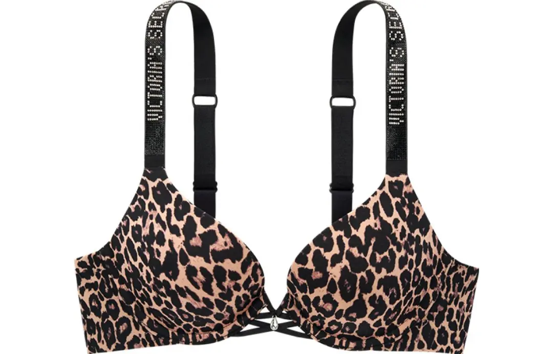 Victoria's Secret Bra Women's Black Leopard Print