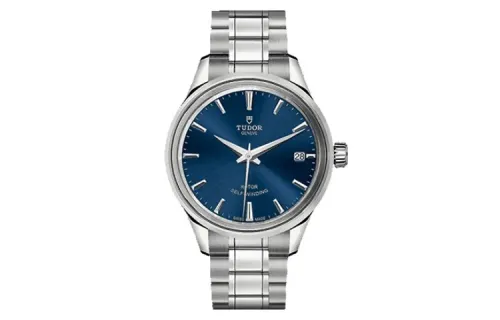TUDOR Wind Style Collection Automatic Mechanical Movement 100m Waterproof Women's Watch 34mm Blue Dial