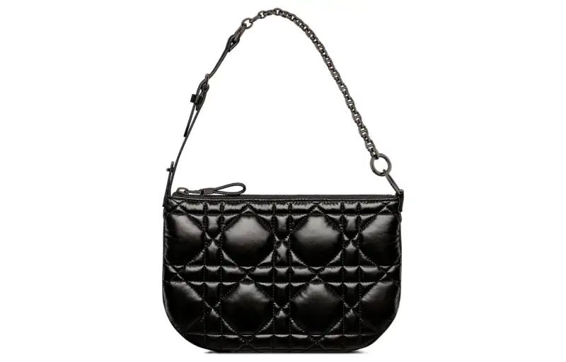 DIOR Cow Leather Shoulder Bag, Handbag Mini Women's Black