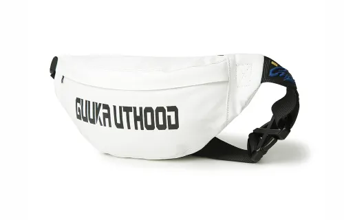 Guuka Fabric Fanny Pack, Shoulder Bag, Crossbody Bag Regular Unisex White