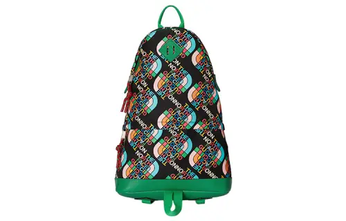 GUCCI The North Face Collaboration Leather Detail Backpack Men's Black & Green