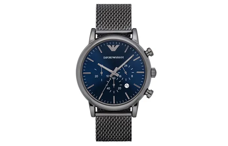EMPORIO ARMANI Men's Chronograph Gunmetal Stainless Steel Watch