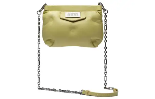 Maison Margiela Lambskin Shoulder Bag, Crossbody Bag Mini Women's Ginger Yellow