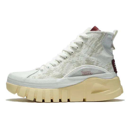LiNing Wave Casual Shoes Women's High-Top Antarctic Gray/Mist White