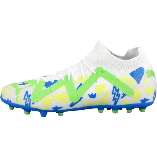 Puma Future Match Football Shoes Men Low-top White/Yellow/Green