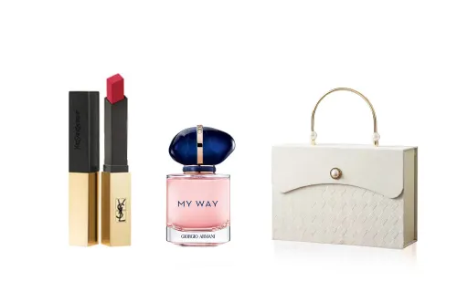 YSL, gift box, makeup primer, set, matte lipstick, lip gloss, perfume, french style, Chanel style, oil sheen control