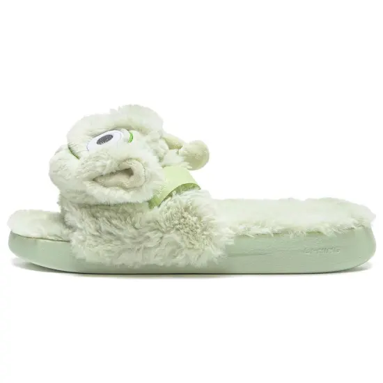 DISHINISANZHIYAN x LiNing Slide Slippers Women's Pale Greenish-White Jade Color