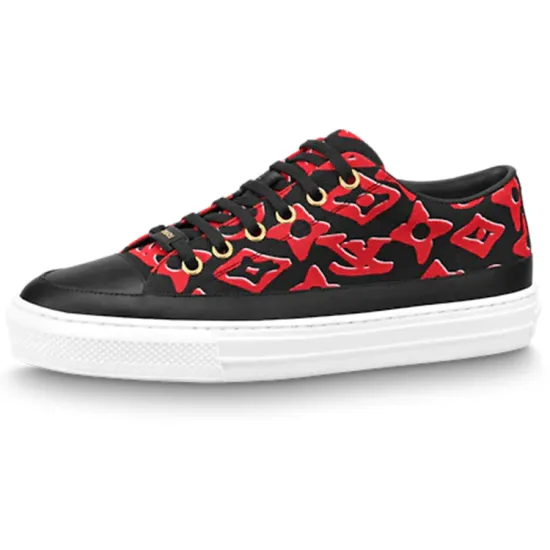 LOUIS VUITTON Stellar Skateboard Shoes Women's Low-Top Black/Red