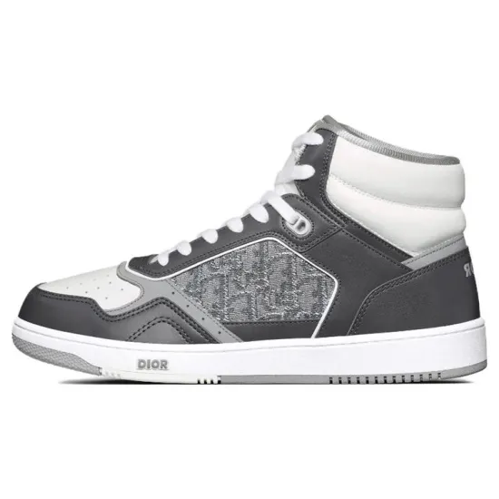 DIOR B27 High Anthracite White DIOR Oblique Jacquard Ruthenium Metallic Threads