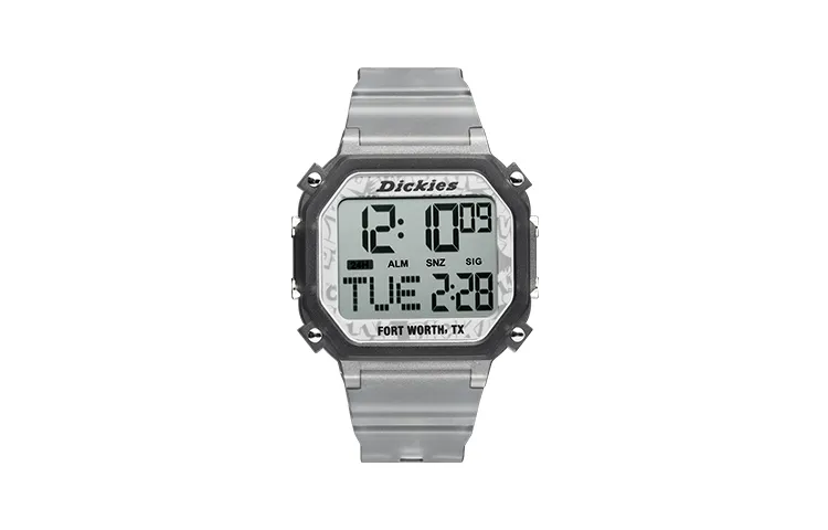 Dickies Wrist Watches Electronic Movement Silicone Strap White Dial Unisex
