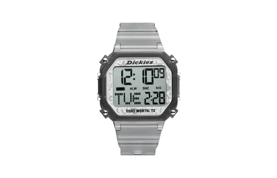Dickies Wrist Watches Electronic Movement Silicone Strap White Dial Unisex