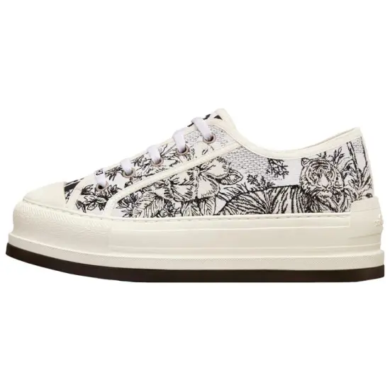 DIOR Women's Walk'N'DIOR Platform Sneaker 'Embroidered Cotton - Toile De Jouy Voyage'