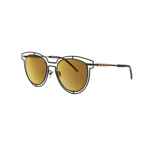 A BATHING APE Stainless Steel Oval Sunglasses Unisex