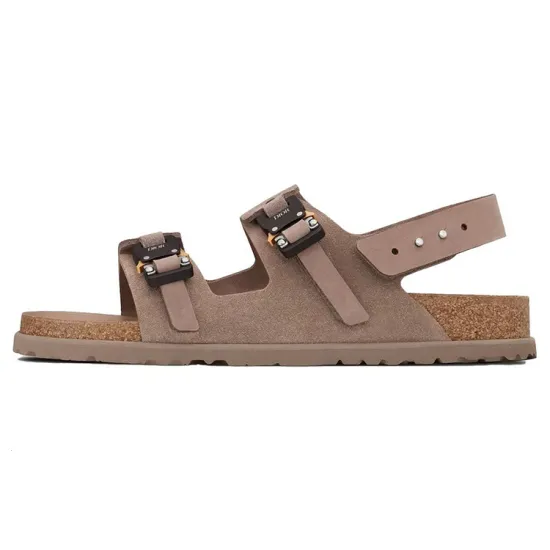 DIOR By Birkenstock Milano Sandal Brown Nubuck Calfskin