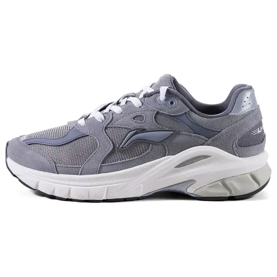 LiNing Furious Rider Runner Casual Shoes Men Low-Top Gray White