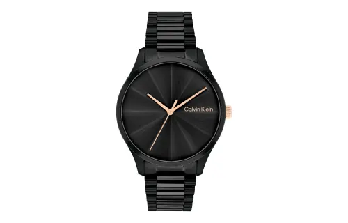 CALVIN KLEIN Radiance Style Wrist Watches Quartz Movement Stainless Steel Watchband Black Dial Unisex Fashion