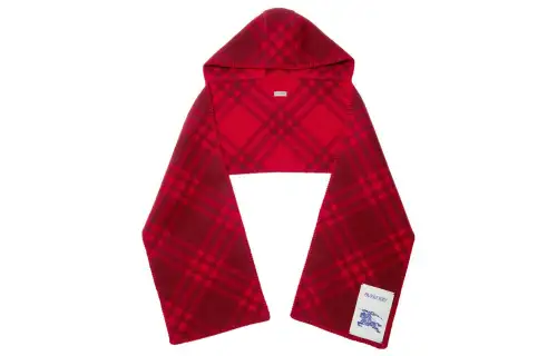 Burberry Wool Knit Scarves Women's Red