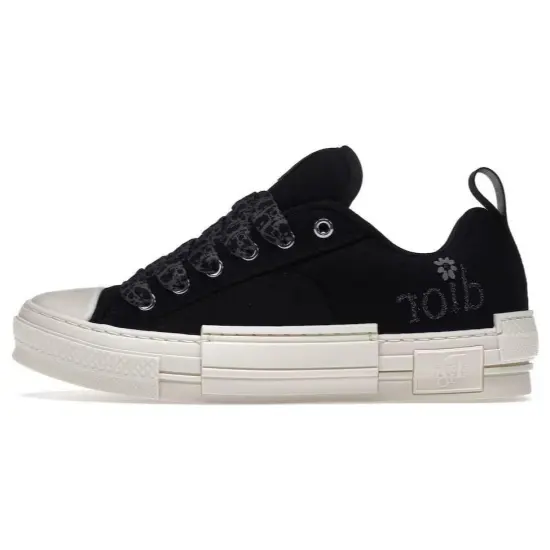 DIOR B23 Skater Low Top Erl Black Cotton Canvas