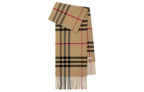 【Previous Season】checked fringed-edge scarf