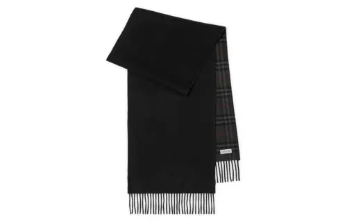 checked reversible cashmere scarf