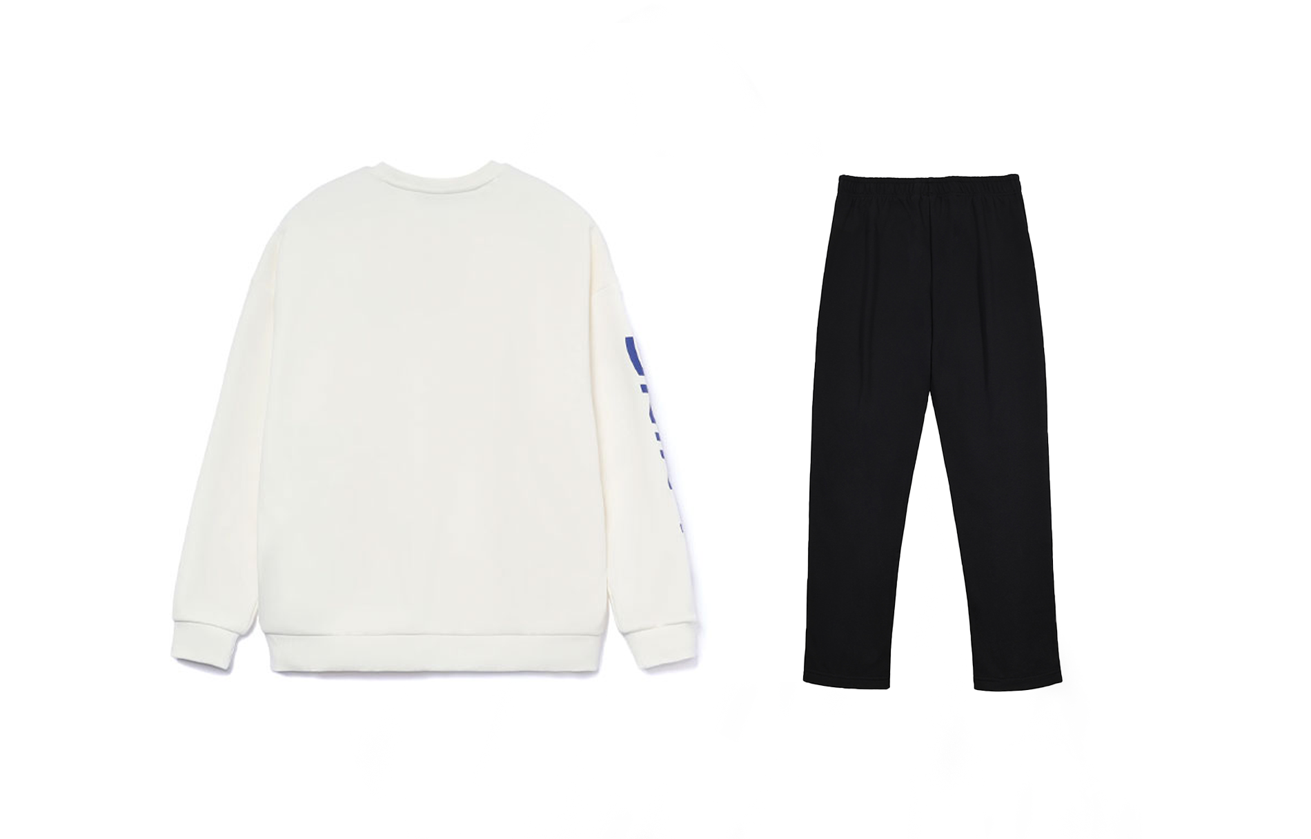 Li Ning Casual Sportswear Men’s Set White+Black Crew Neck Moderate