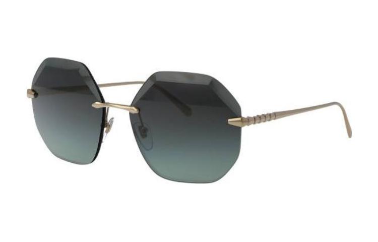【Previous Season】geometric-frame engraved-logo sunglasses