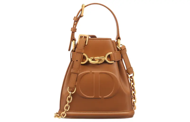 DIOR C'est Dior Calfskin Shoulder Bag, Crossbody Bag, Handbag Small Women's Brown