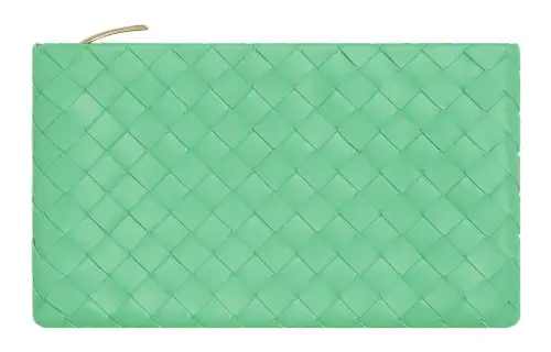 Bottega Veneta Lambskin Clutch Small Women's Cyan