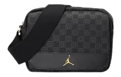 Jordan Polyester Crossbody Bag, Monogram Bag, Shoulder Bag Regular Unisex Black