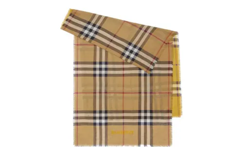 【Previous Season】checked wool-blend reversible scarf