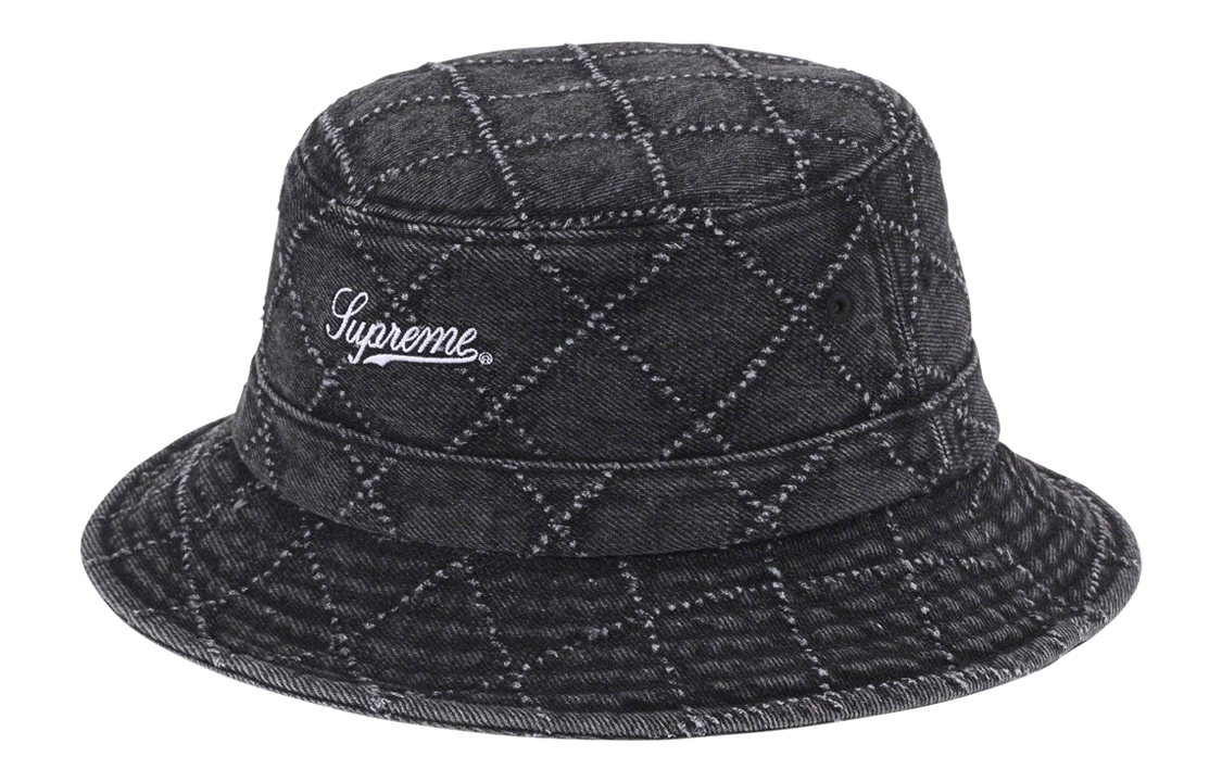Кепка Supreme FW23 WEEK 5 PUNCHED DENIM CRUSHER (черная)