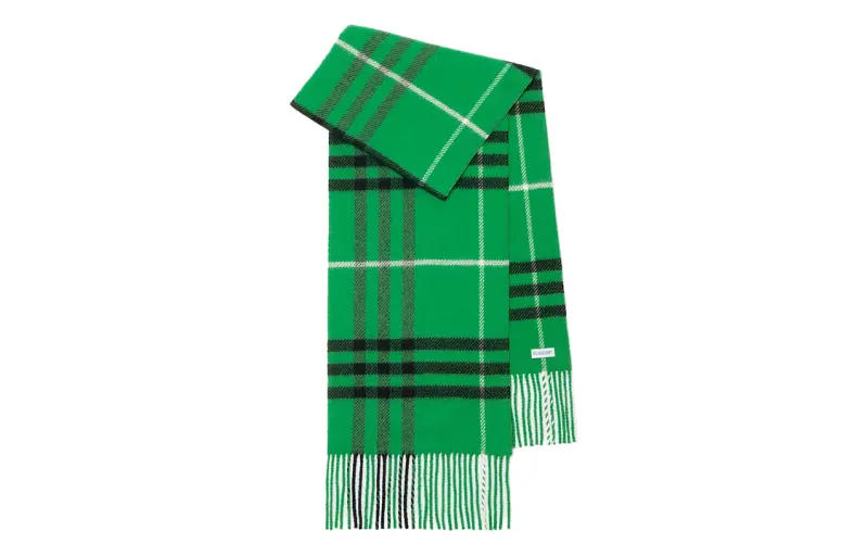【Previous Season】check-print wool-cashmere scarf
