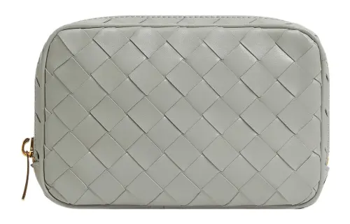 Bottega Veneta Calfskin Clutch Small Women's Agate Gray