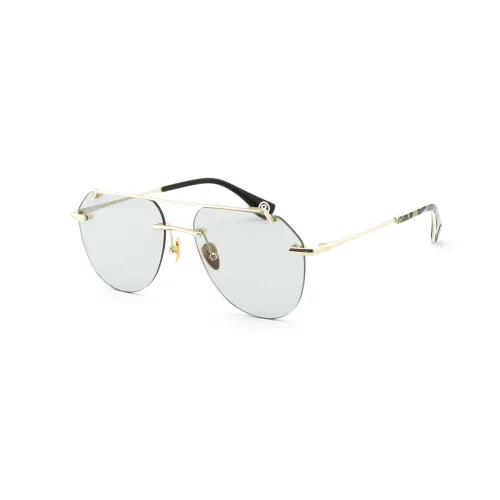A BATHING APE Stainless Steel Oval Sunglasses Unisex