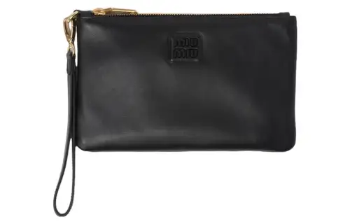 MIU MIU Leather Clutch Women's Black