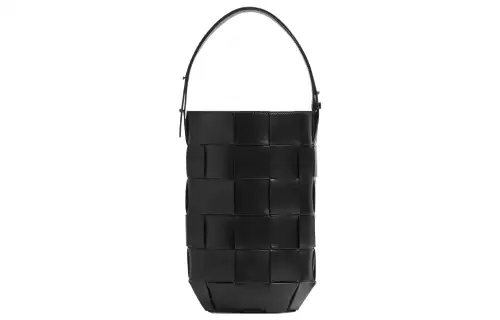 Bottega Veneta CASSETTE Cow Leather Bucket Bag, Handbag, Shoulder Bag Men's Black