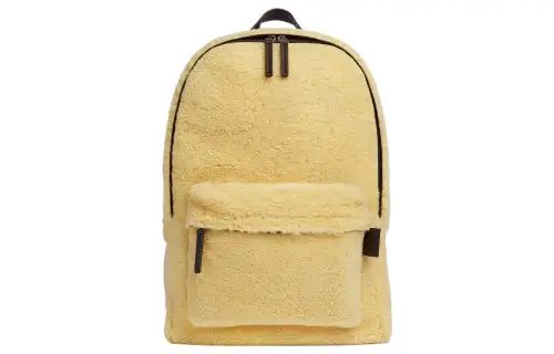 Bottega Veneta Shearling Backpack Medium Men's Yellow/Brown