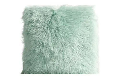 Bottega Veneta Soft Shearling Clutch Regular Women's Aquamarine & Glacier Blue