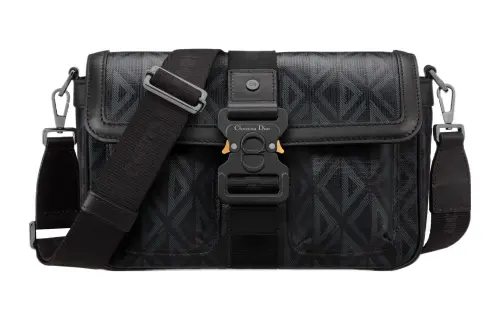 DIOR Canvas Shoulder Bag, Crossbody Bag Men's Black