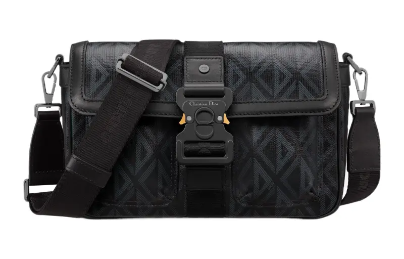 DIOR Canvas Shoulder Bag, Crossbody Bag Men's Black