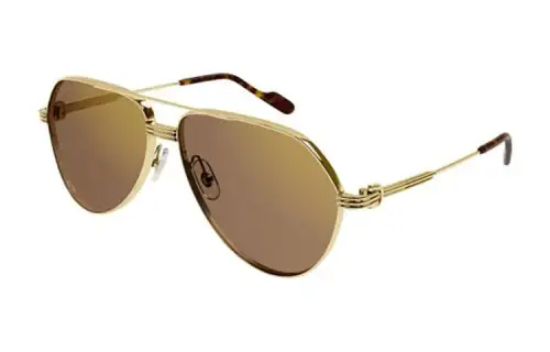 CARTIER Metal Aviator Sunglasses Men's Gold