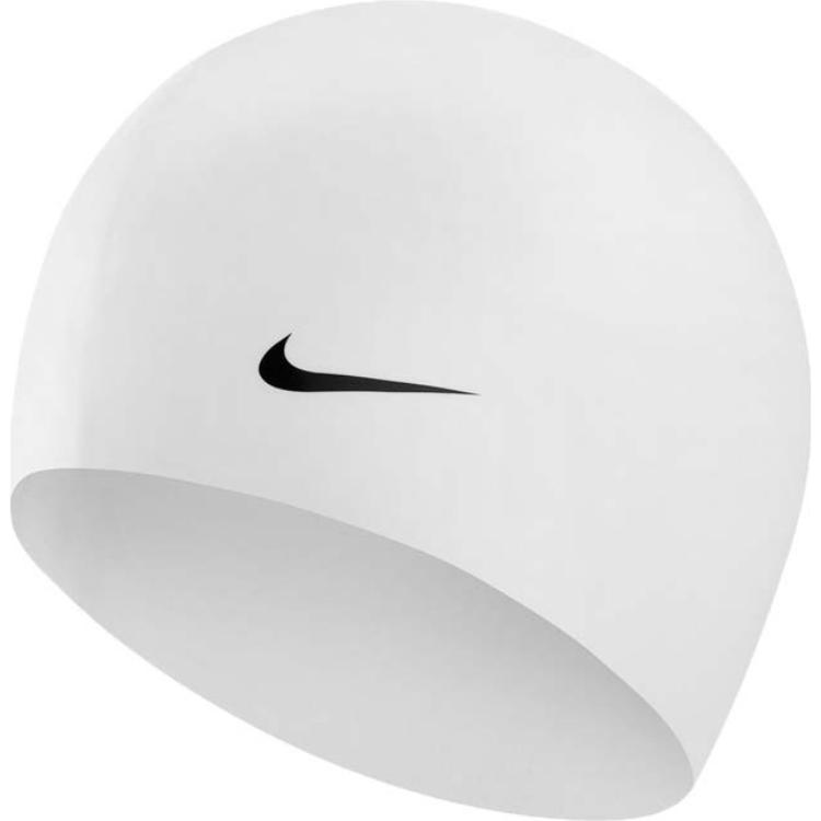 Nike Adults Swimming Caps Silicone Unisex White Black