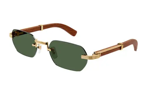 Cartier Rectangular Rimless Sunglasses