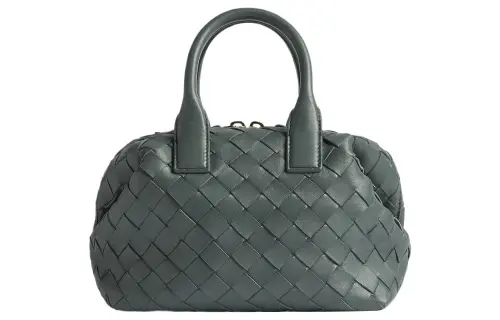Bottega Veneta Sheepskin Bowling Bag, Shoulder Bag, Crossbody Bag, Handbag Mini Women's Slate