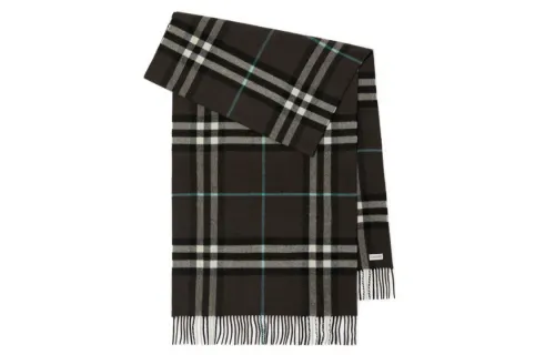 Burberry Checked Fringed Edge Scarf