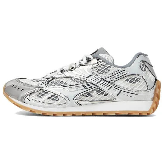 Bottega Veneta Orbit Silver White Women's