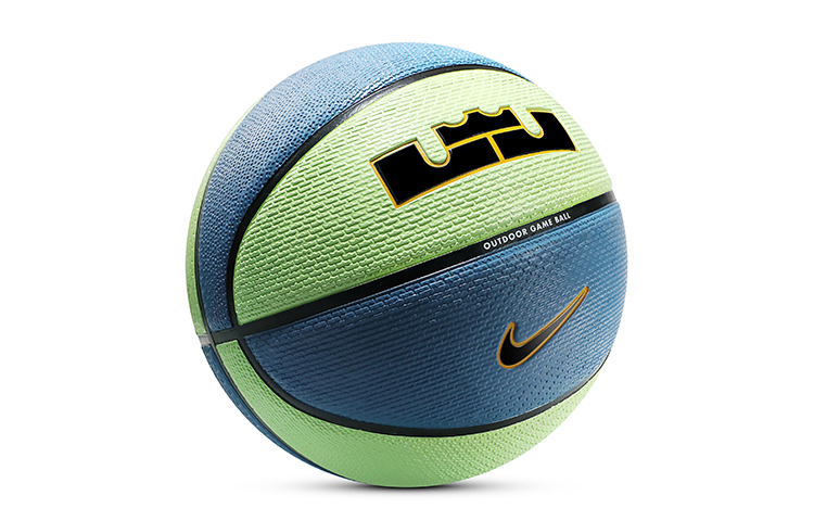 Nike Rubber Basketball Blue Green Size 7 Training Unisex