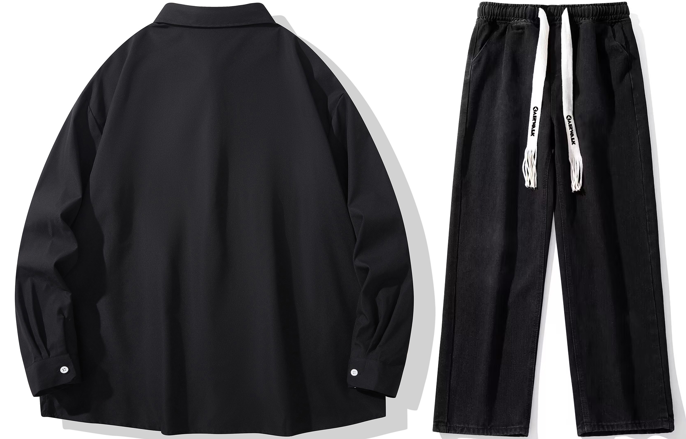 Airwalk Casual Sportswear Unisex Pointed Collar Thin