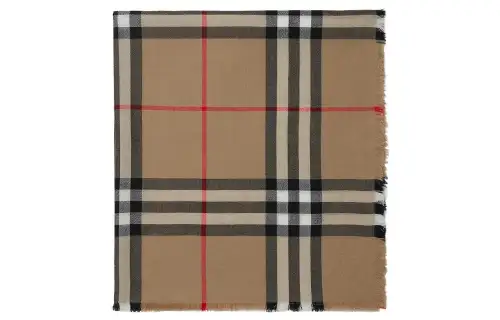 【Previous Season】Vintage Check frayed-edge scarf