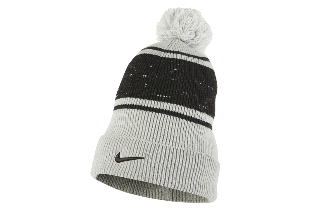 Шапка Nike Logo (серо-черная)